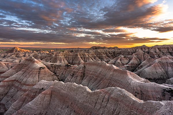 Sunset South Dakota Badlands Fine Art Print