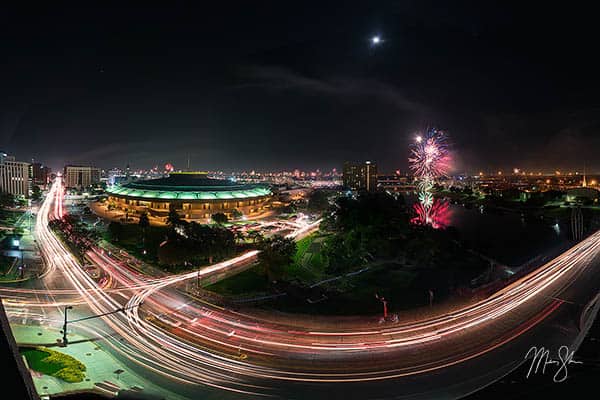 Wichita Independence Day Fireworks Panorama