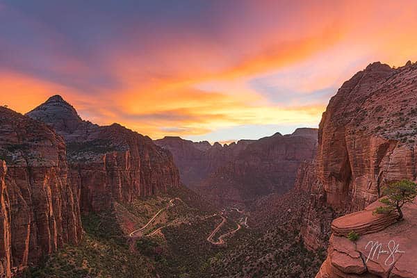 Zion Canyon Overlook Sunset