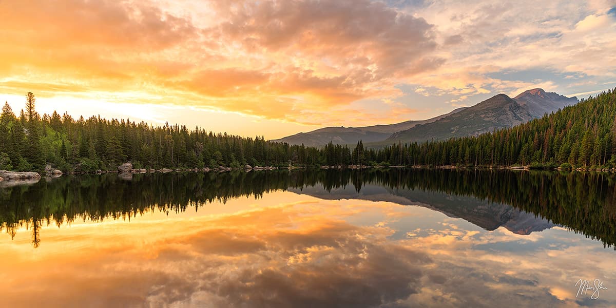 Images of Rocky Mountain National Park: Bear Lake Sunset