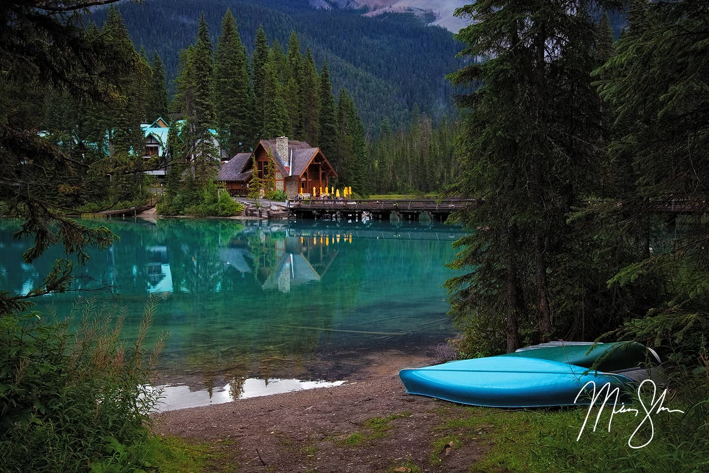 Tranquil Emerald Lake - Emerald Lake, Yoho National Park, British Columbia, Canada