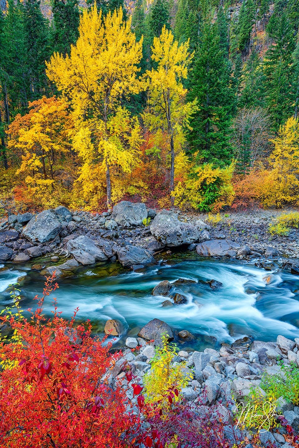 Tumwater Canyon Color - Tumwater Canyon, Leavenworth, Washington