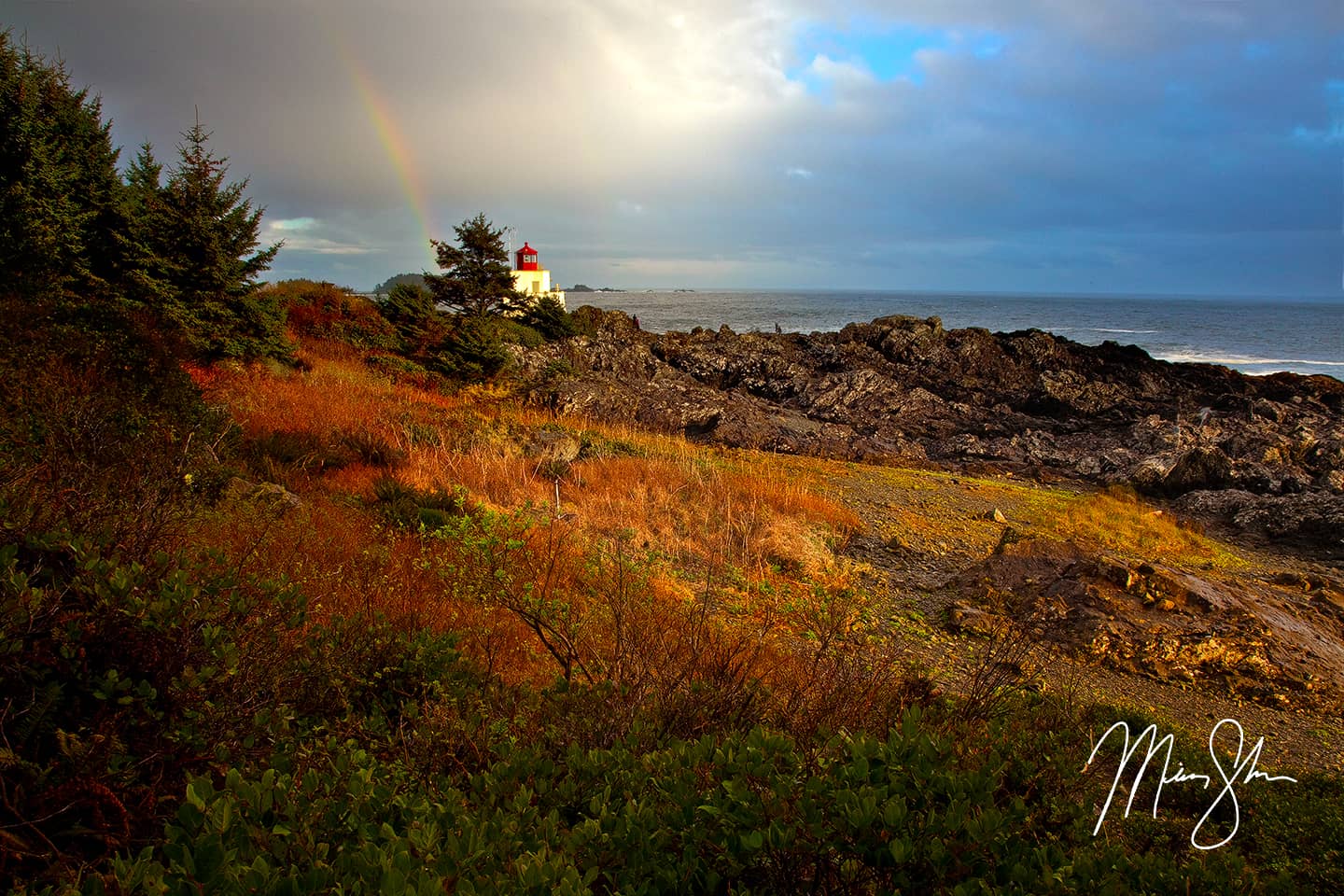 Ucluelet Lighthouse Rainbow - Ucluelet Lighthouse, Ucluelet, Vancouver Island, British Columbia, Canada