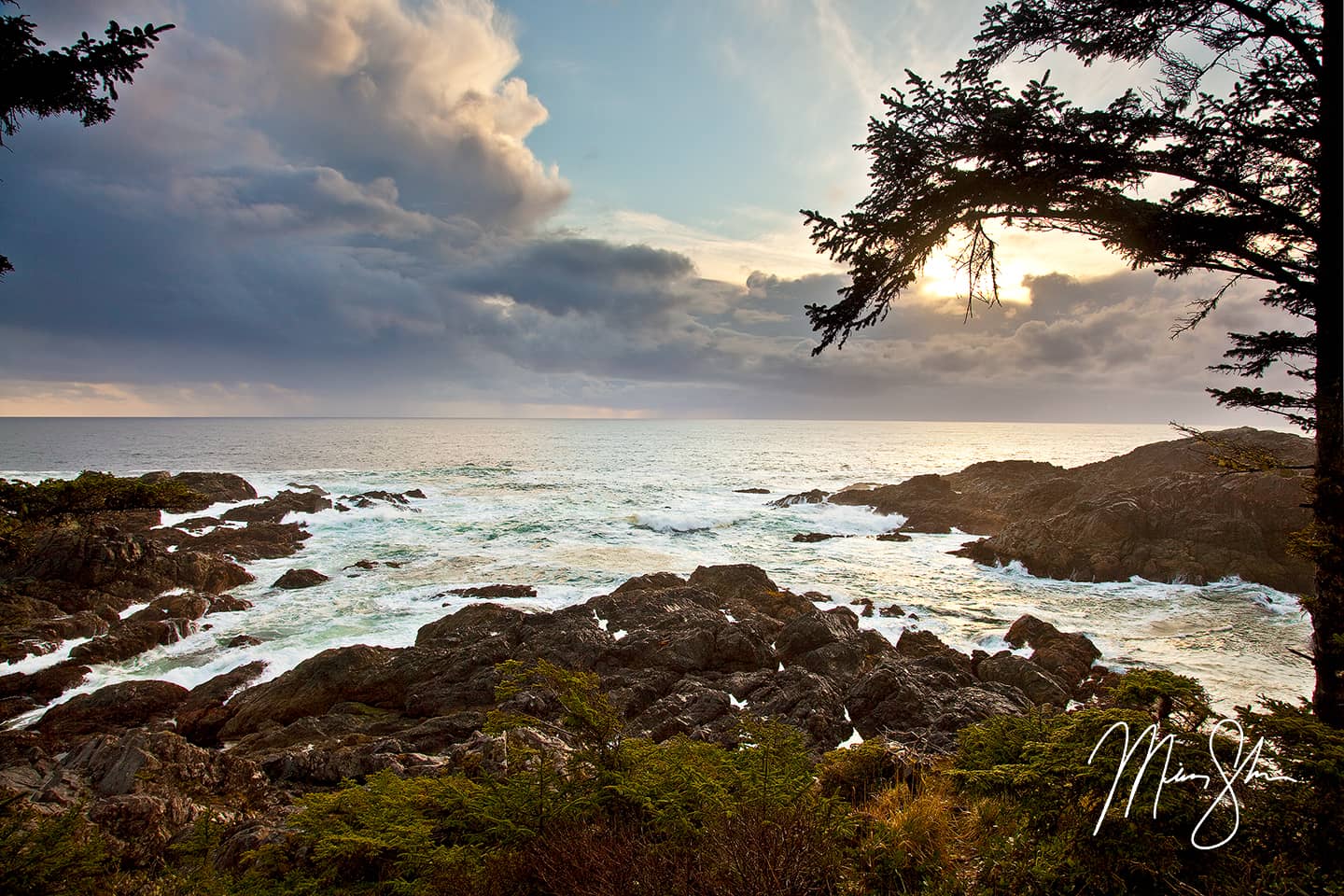 Wild Pacific Trail Sunset - Wild Pacific Trail, Ucluelet, Vancouver Island, British Columbia, Canada