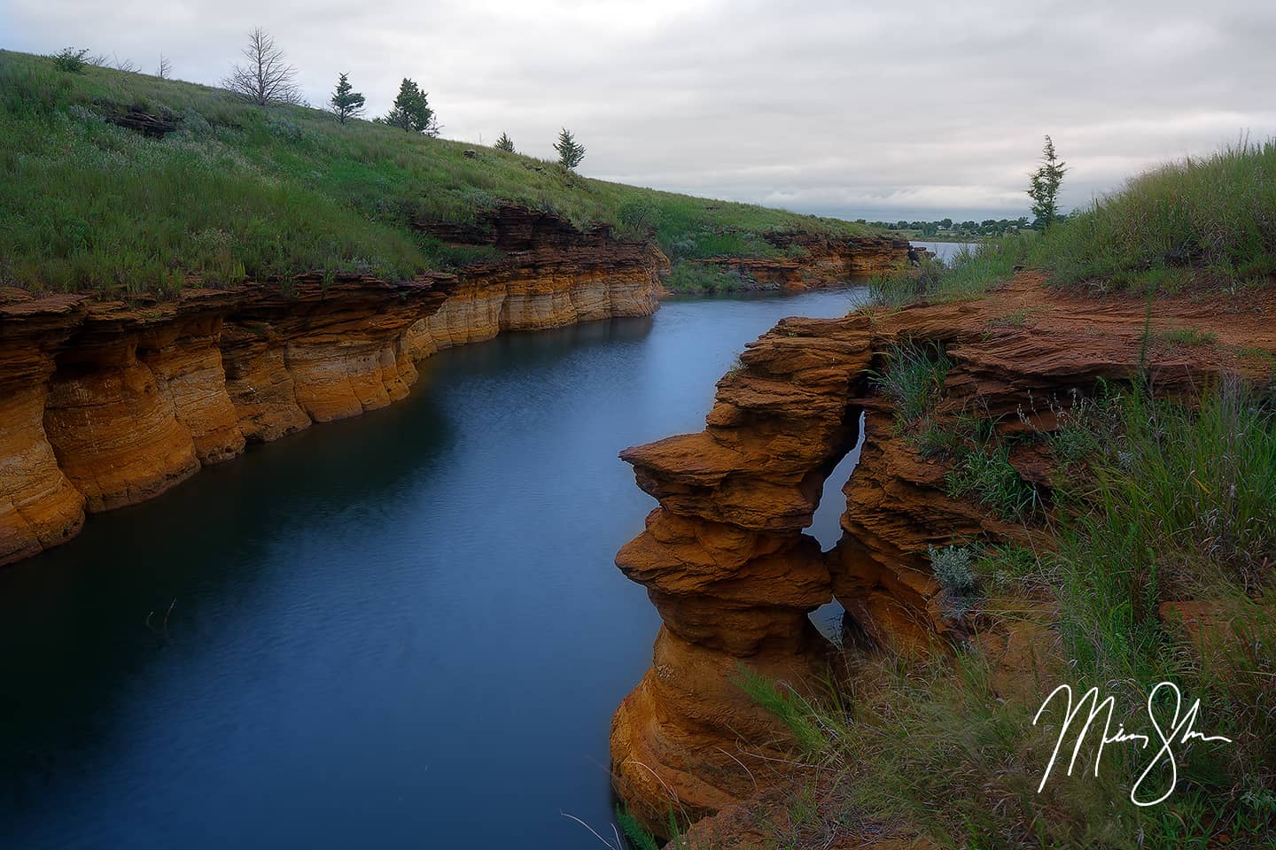 Wilson Lake Cliffs - Wilson Lake, Lucas, Kansas