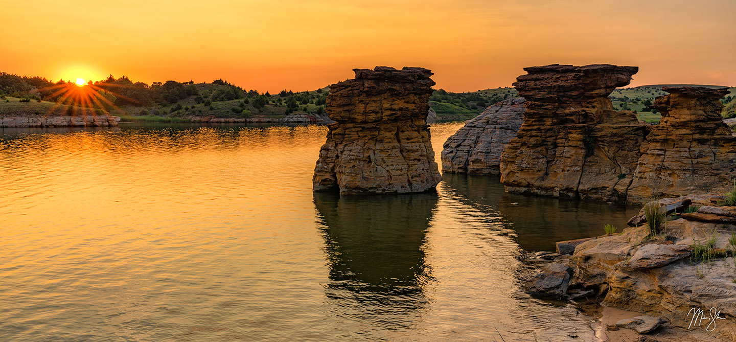 Wilson Lake Sunset - Wilson Lake, Kansas