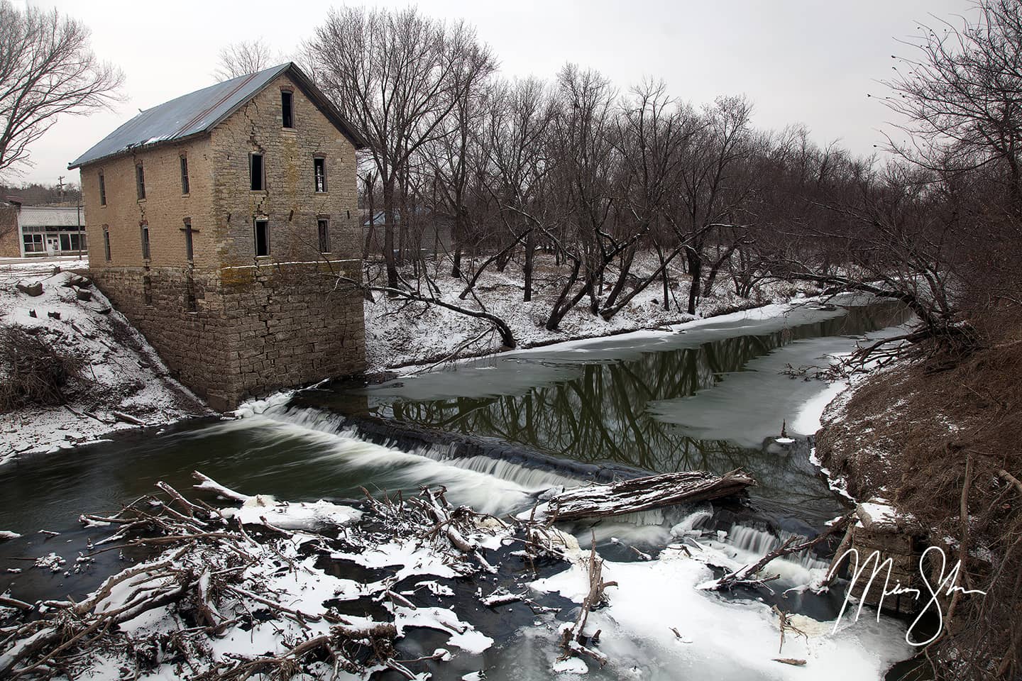 Winter at Cedar Point Mill - Cedar Point, Kansas