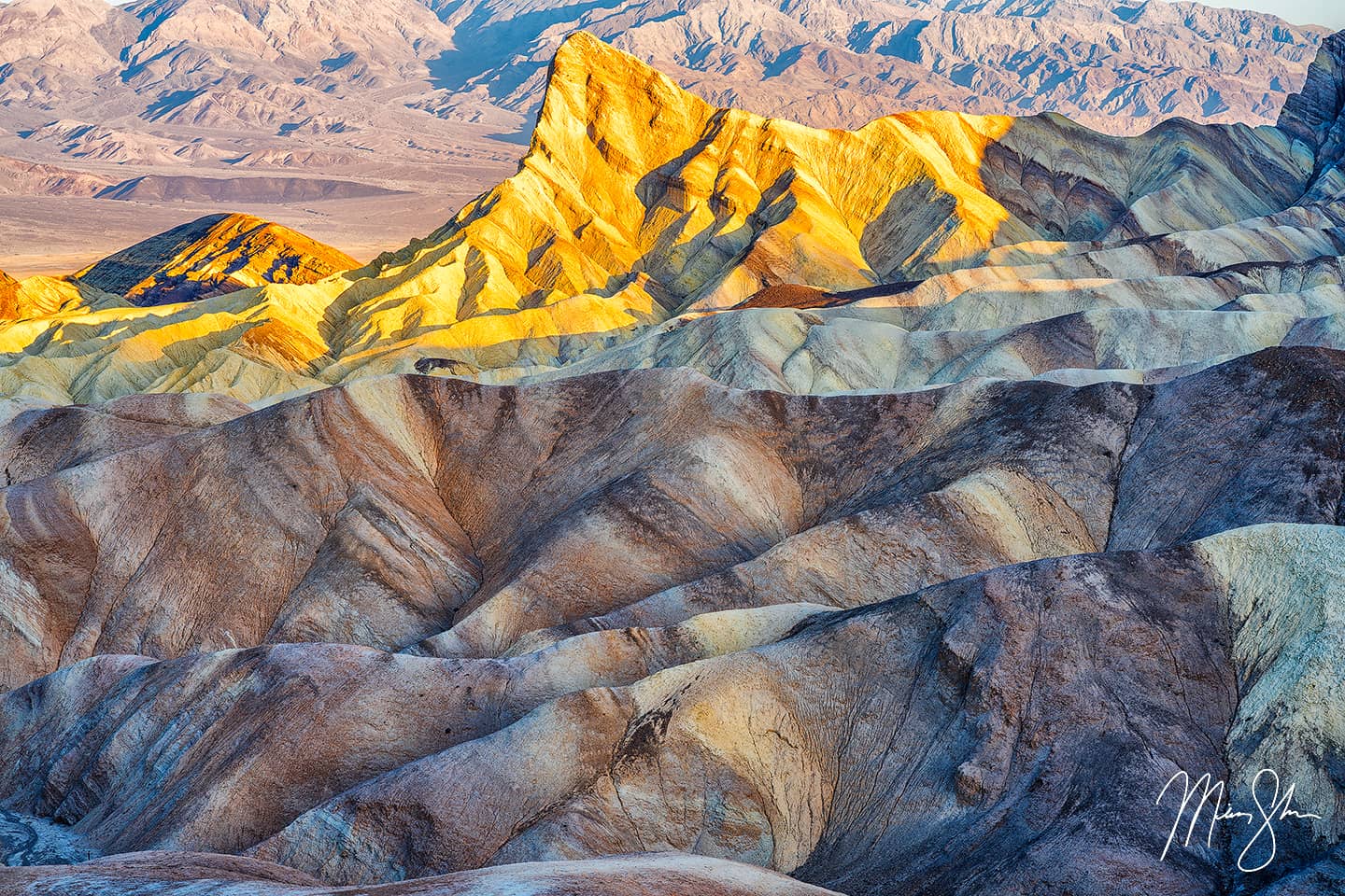 Zabrinskie Point Illumination - Zabrinskie Point, Death Valley National Park, Nevada