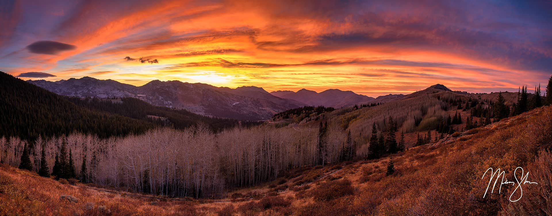 Big Cottonwood Canyon Autumn Sunset Big Cottonwood Canyon near
