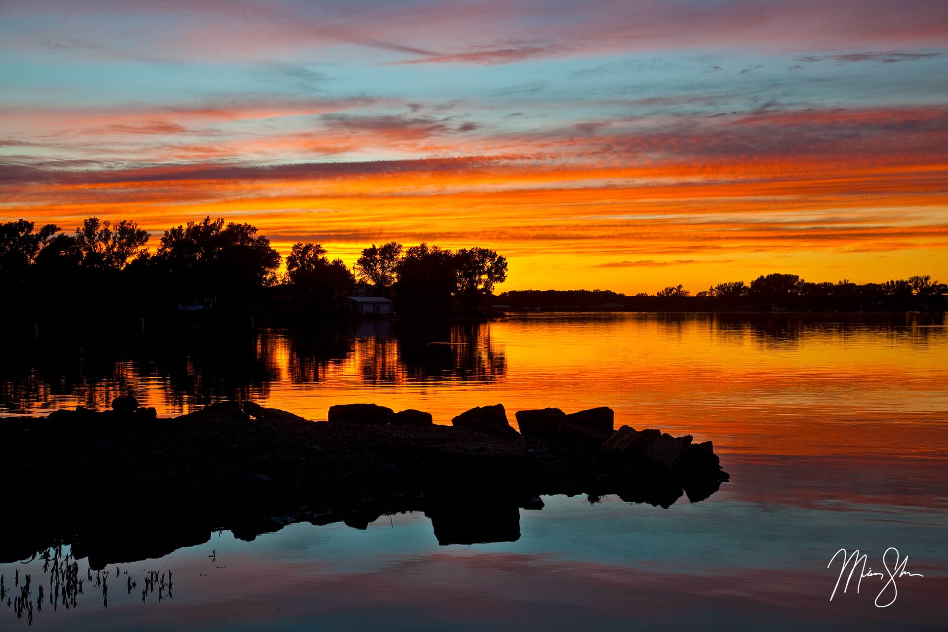 Eureka City Lake Sunset Eureka City Lake, Kansas Mickey Shannon