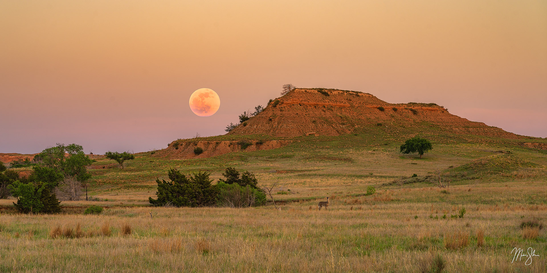 Full Moon Over the Gypsum Hills Medicine Lodge, Kansas Mickey