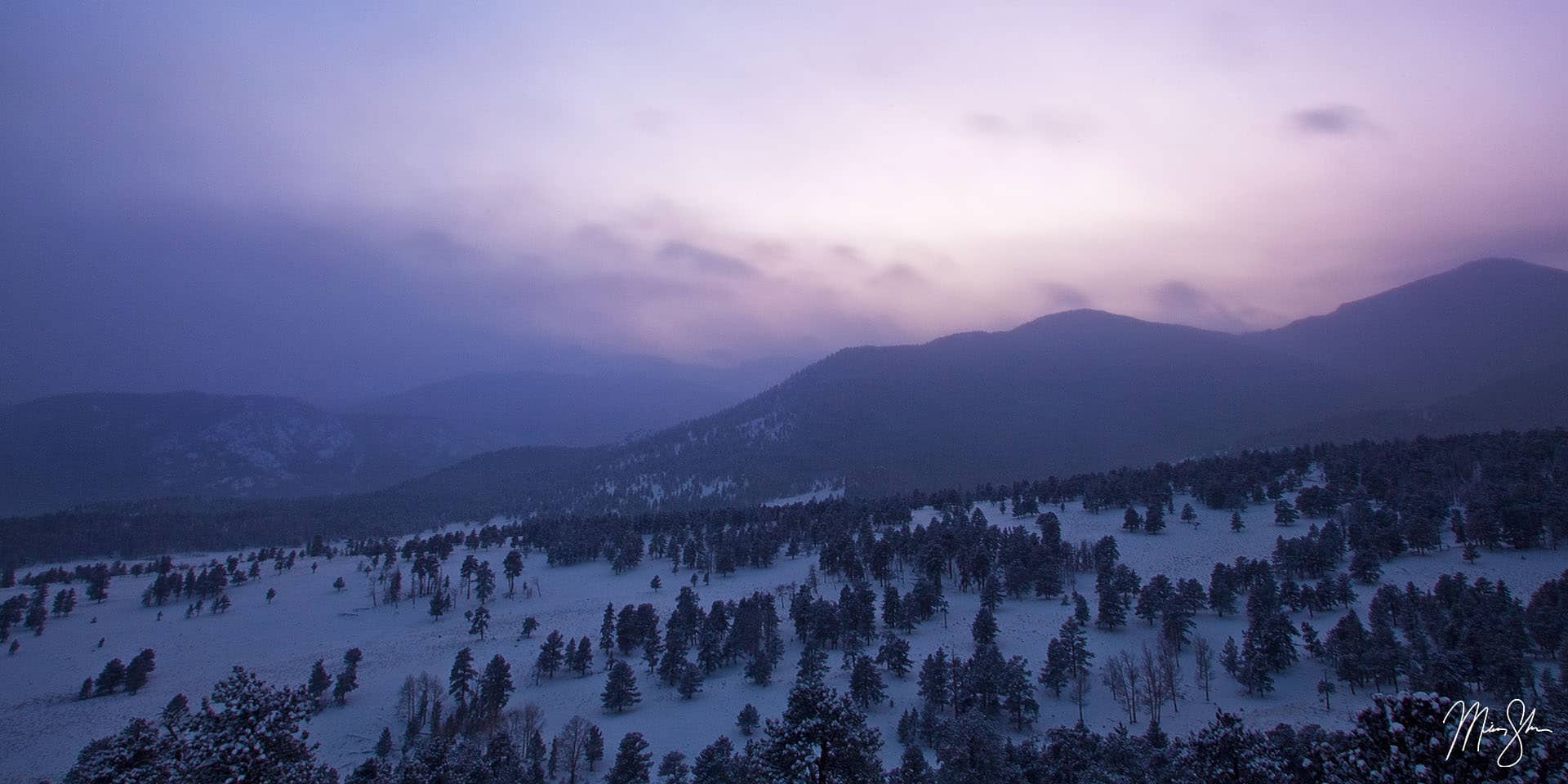 Images of Rocky Mountain National Park: Bear Lake Sunset