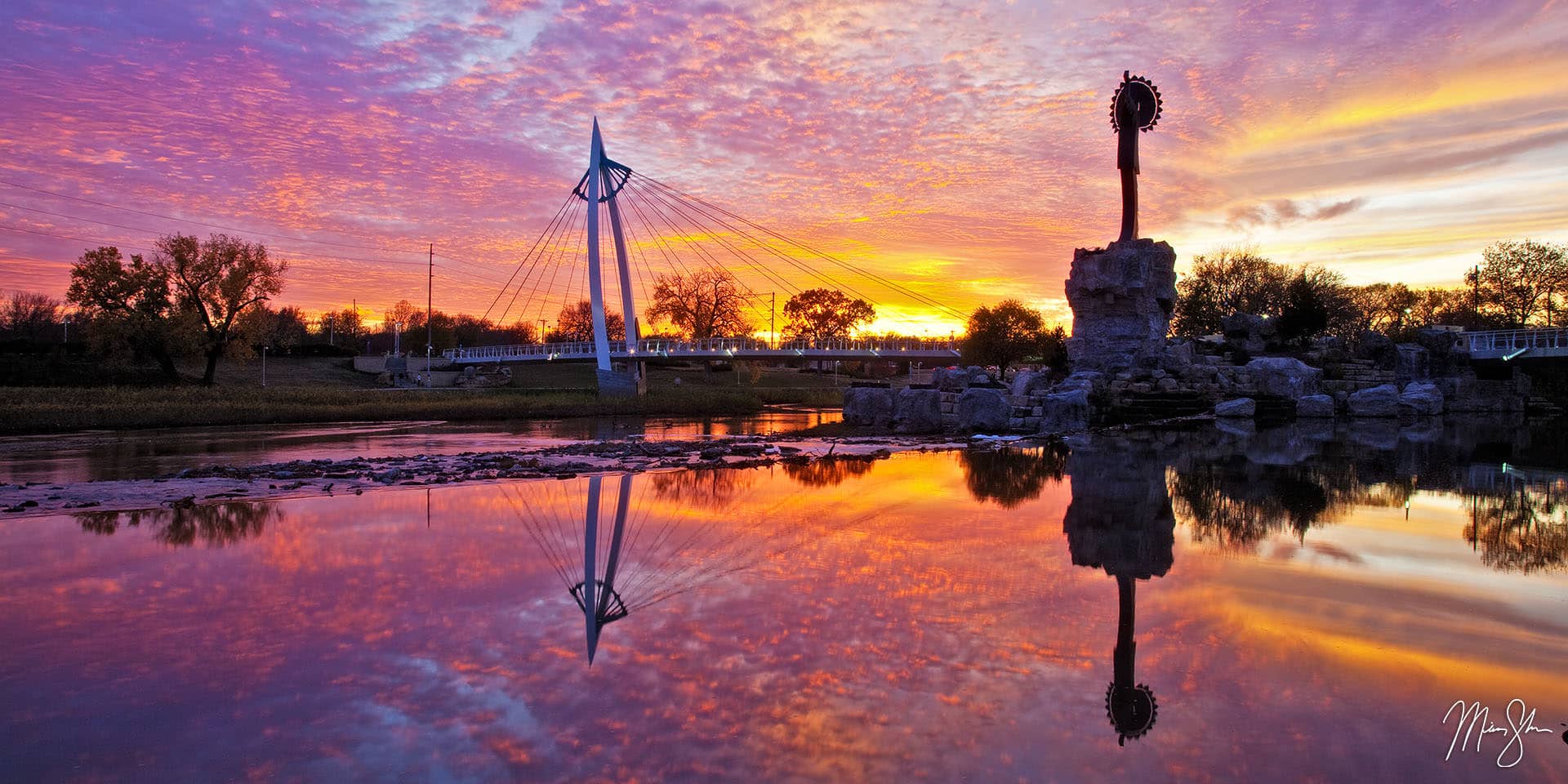 Keeper of the Plains Photography: Sunset at the Keeper of the Plains