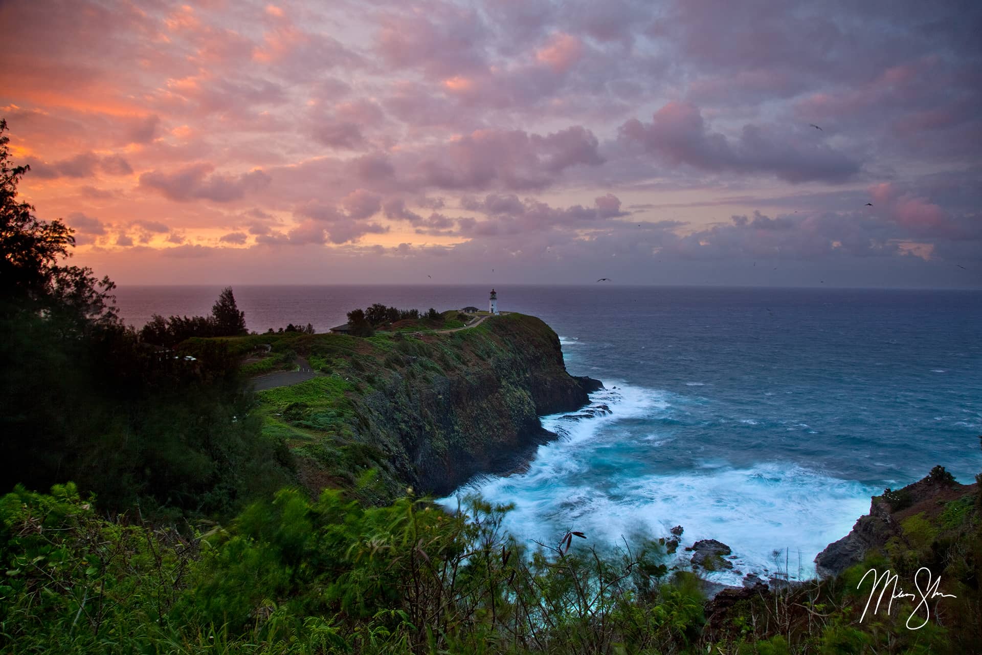 Kilauea Lighthouse Sunset Kilauea Lighthouse, Kaua'i Hawai'i Mickey